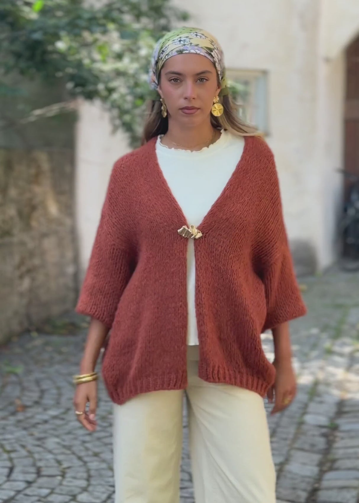 Oversize Cardigan - rostrot von SASSYCLASSY