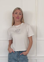 T-Shirt mit Sardinia Print - offwhite