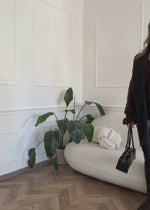 Cardigan with flounces - brown