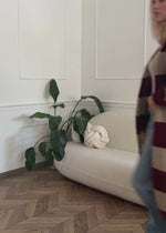Extra long cardigan with block stripes - burgundy