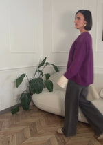 Oversize Cardigan - plum