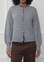 Strickjacke mit Knebelverschluss - grau
