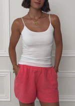 Muslin shorts, coral