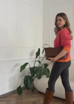 Striped cardigan - orange