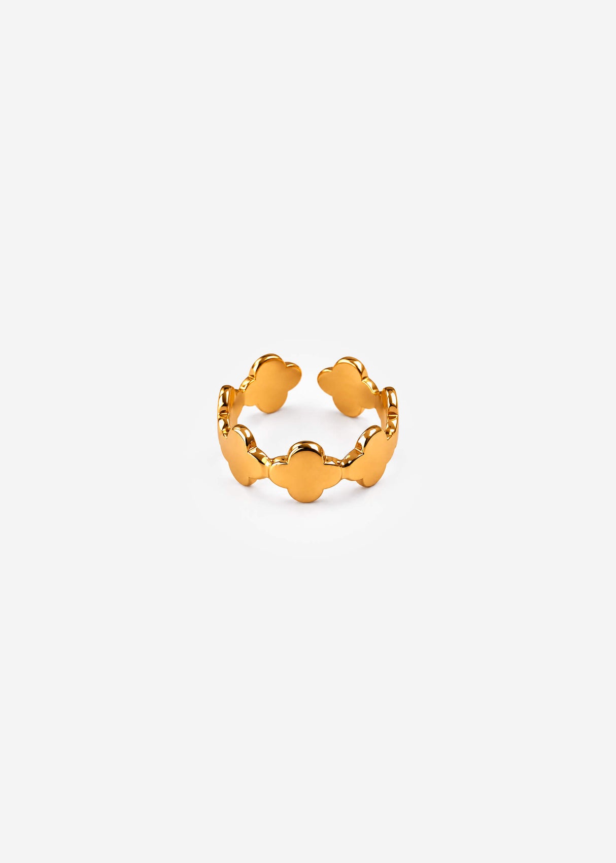 Kleeblatt Statement Ring - gold