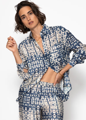Blouse with print - blue