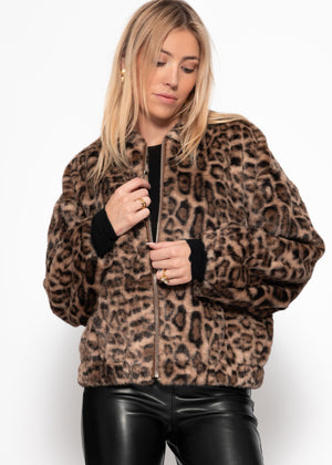 Fellimity bomber jacket with Leo pattern - beige