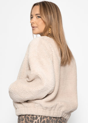 Blouson made of teddyfell - beige