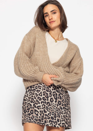 Cardigan with structure - beige