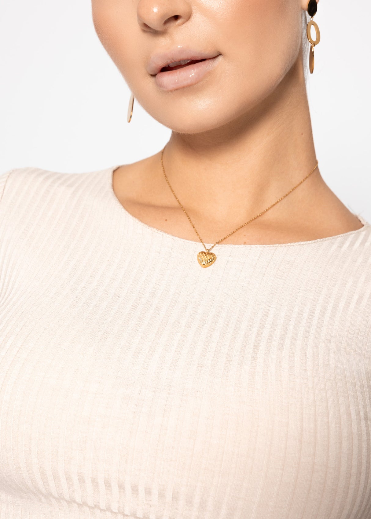 Crop shirt, beige