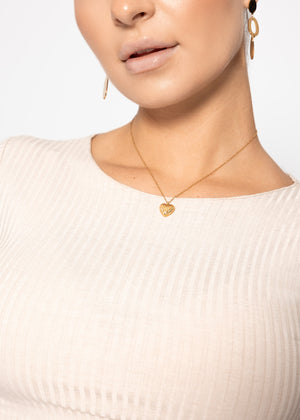 Crop shirt, beige