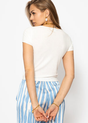 Crop-Shirt, offwhite