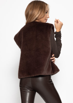 Elegant vest - brown