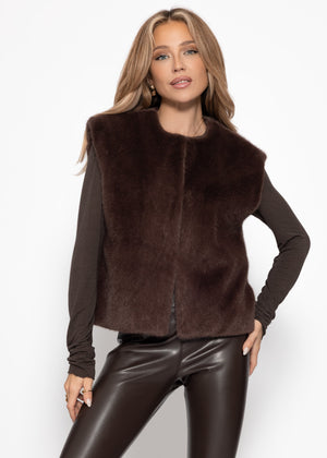 Elegant vest - brown
