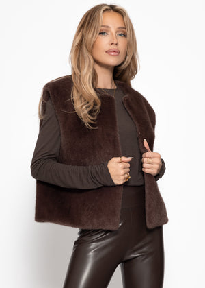 Elegant vest - brown