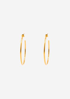 Fine hoop earrings - gold