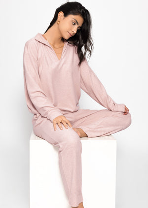 Frottee Sweater - rosa