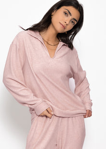 Frottee Sweater - rosa