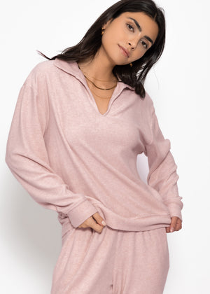 Frottee Sweater - rosa