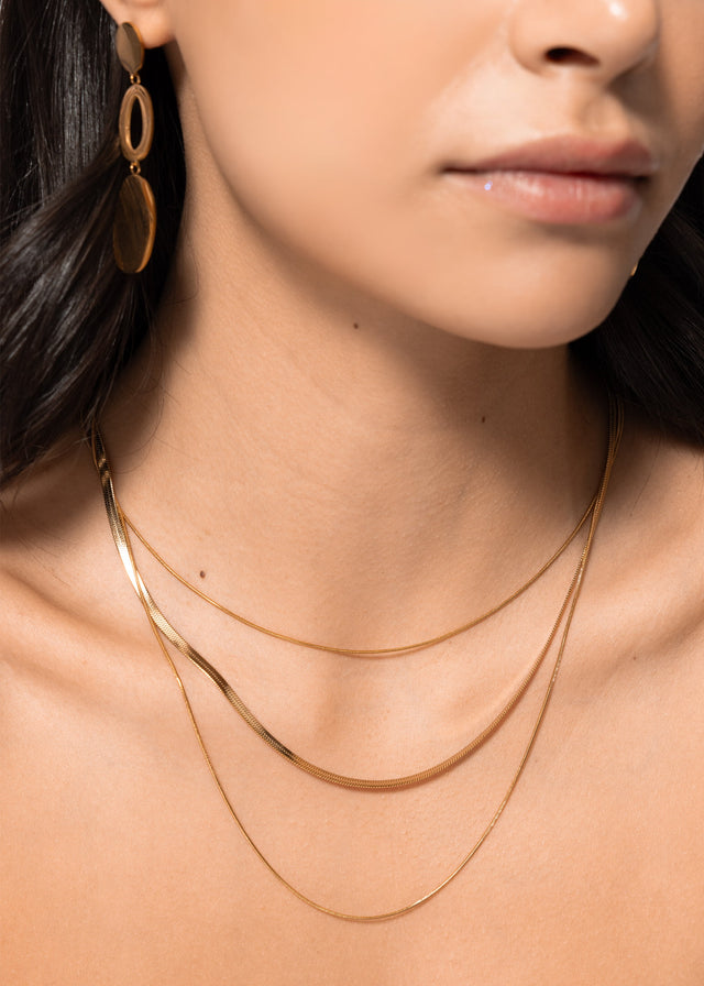 Halskette im Layering Design - gold