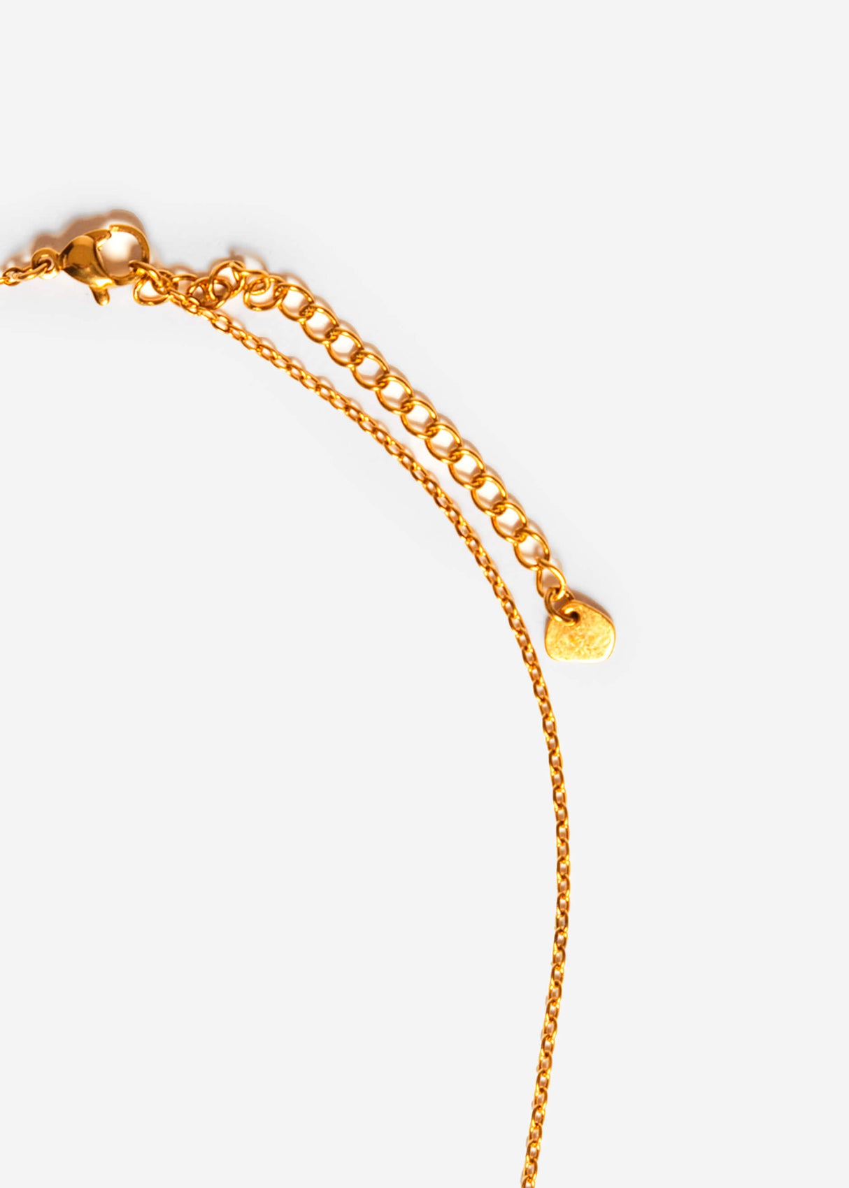 Half chain with 2 circles - gold