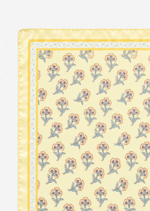 Halstuch mit Blümchen-Print - gelb