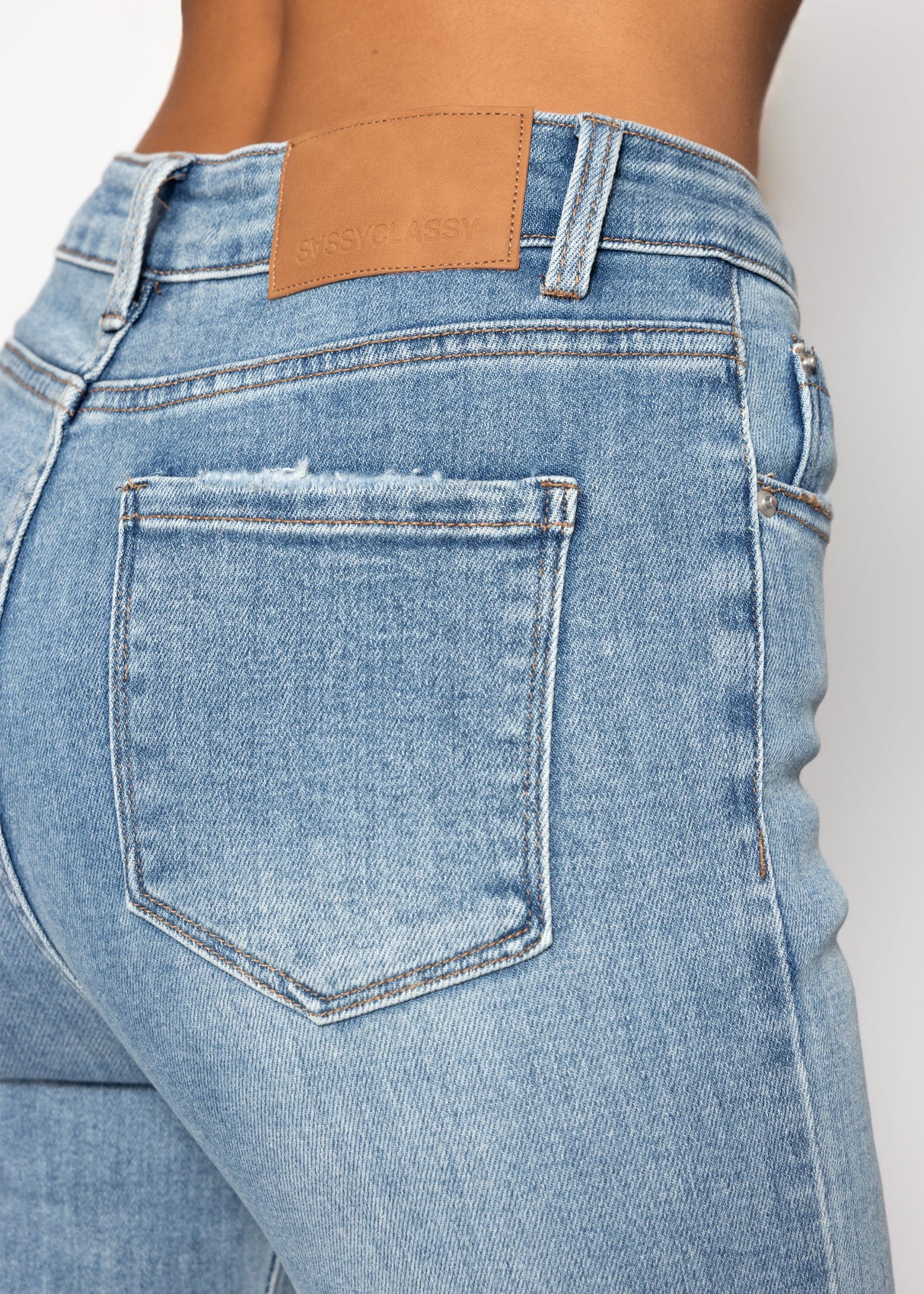 Highwaist skinny jeans - light blue