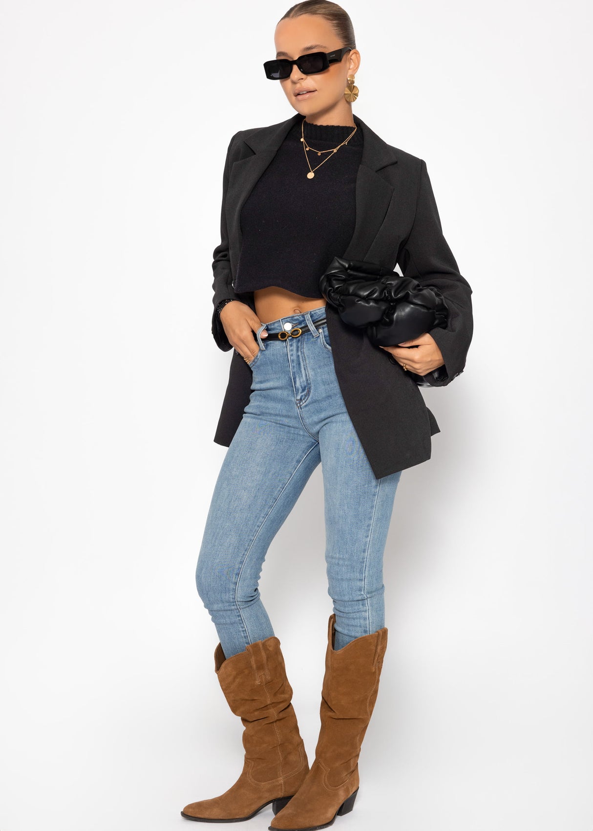 Highwaist Skinny Jeans - hellblau