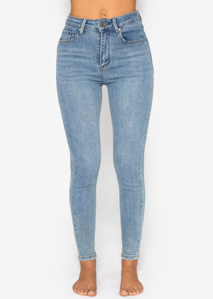 Highwaist Skinny Jeans - hellblau