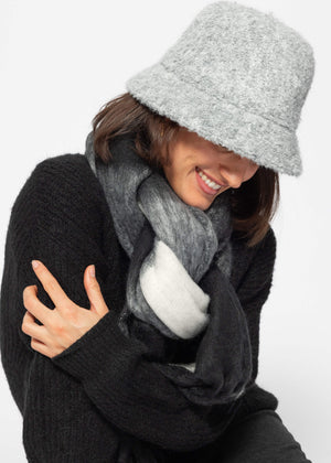 Teddy fur hat - light grey