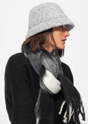 Teddy fur hat - light grey