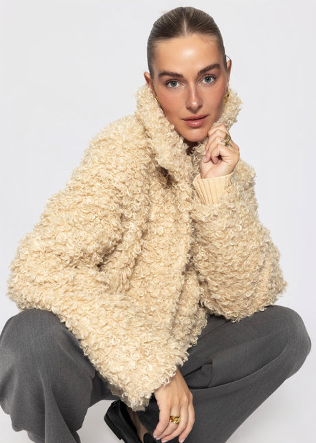 Jacke aus Teddyfell - offwhite von SASSYCLASSY