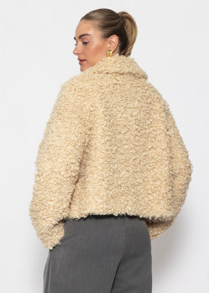 Teddy fur jacket - Off-white