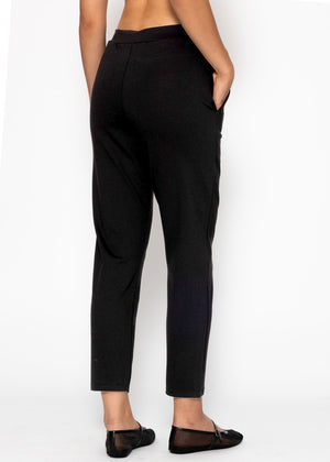 Jersey Chinos, schwarz