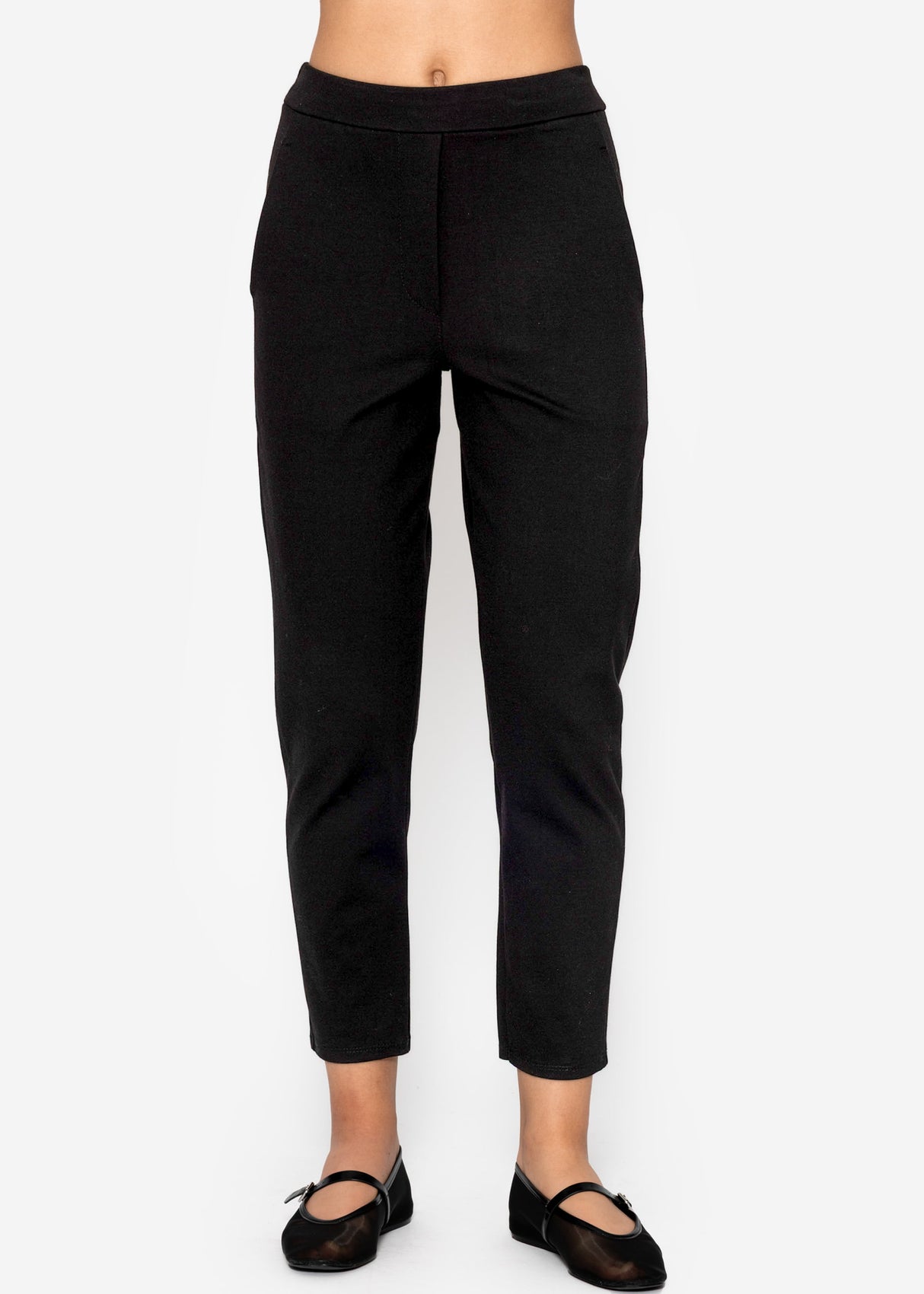 Jersey Chinos, schwarz