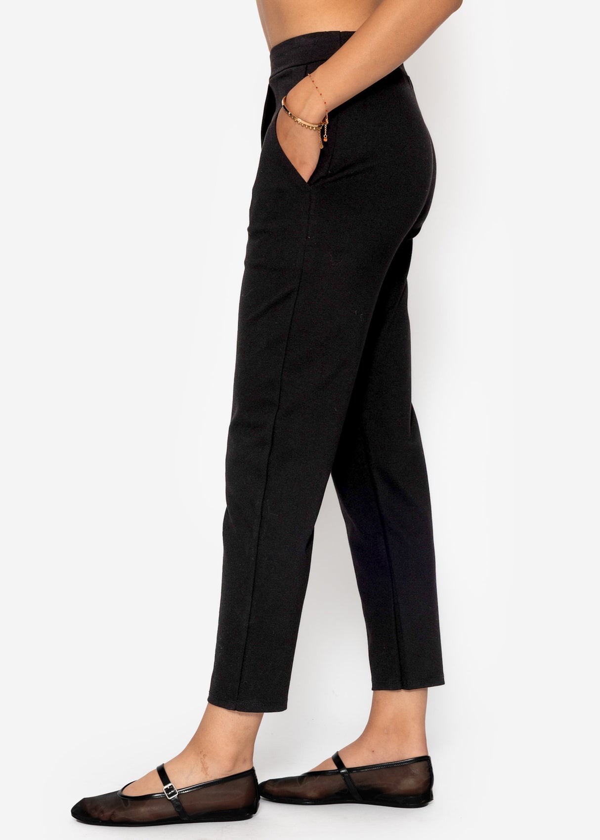 Jersey Chinos, schwarz