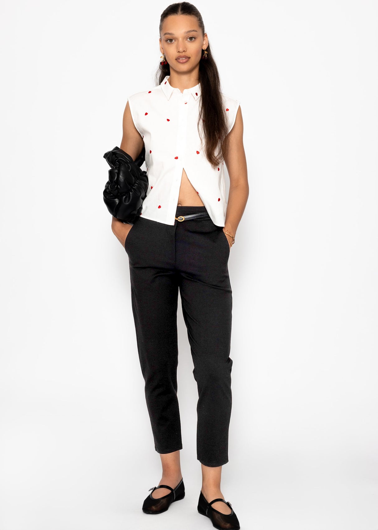 Jersey Chinos, schwarz