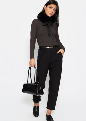 Jersey Chinos - schwarz