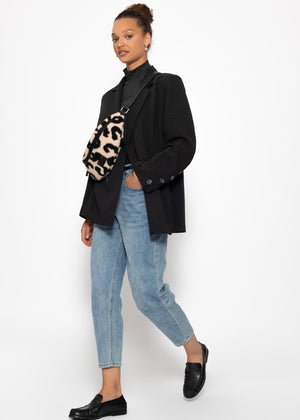 Long-sleeved turtleneck shirt - black
