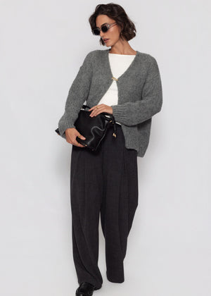 Langarmshirt mit U-Boot Ausschnitt - offwhite
