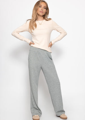 Loungewear trousers in rippoptics - gray