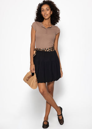 Muslin balloon skirt - black