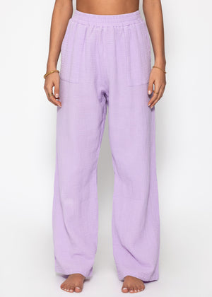 Muslin pants - lilac