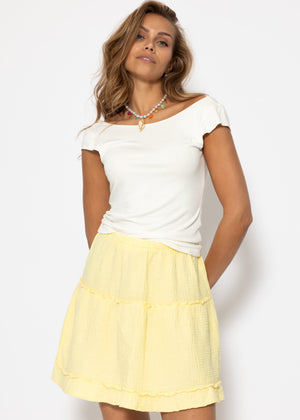 Musselin Rock with Volant - butter yellow