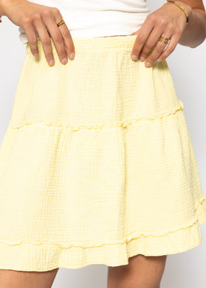 Musselin Rock with Volant - butter yellow