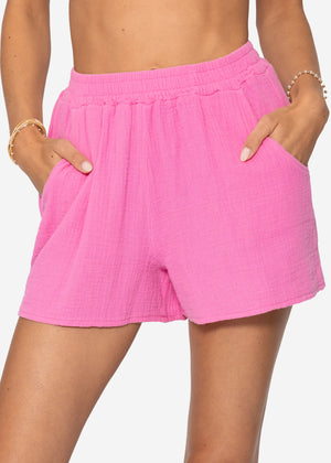 Muslin shorts, pink