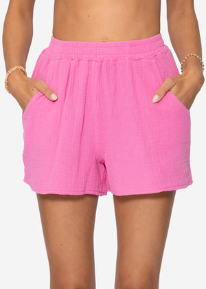 Muslin shorts, pink