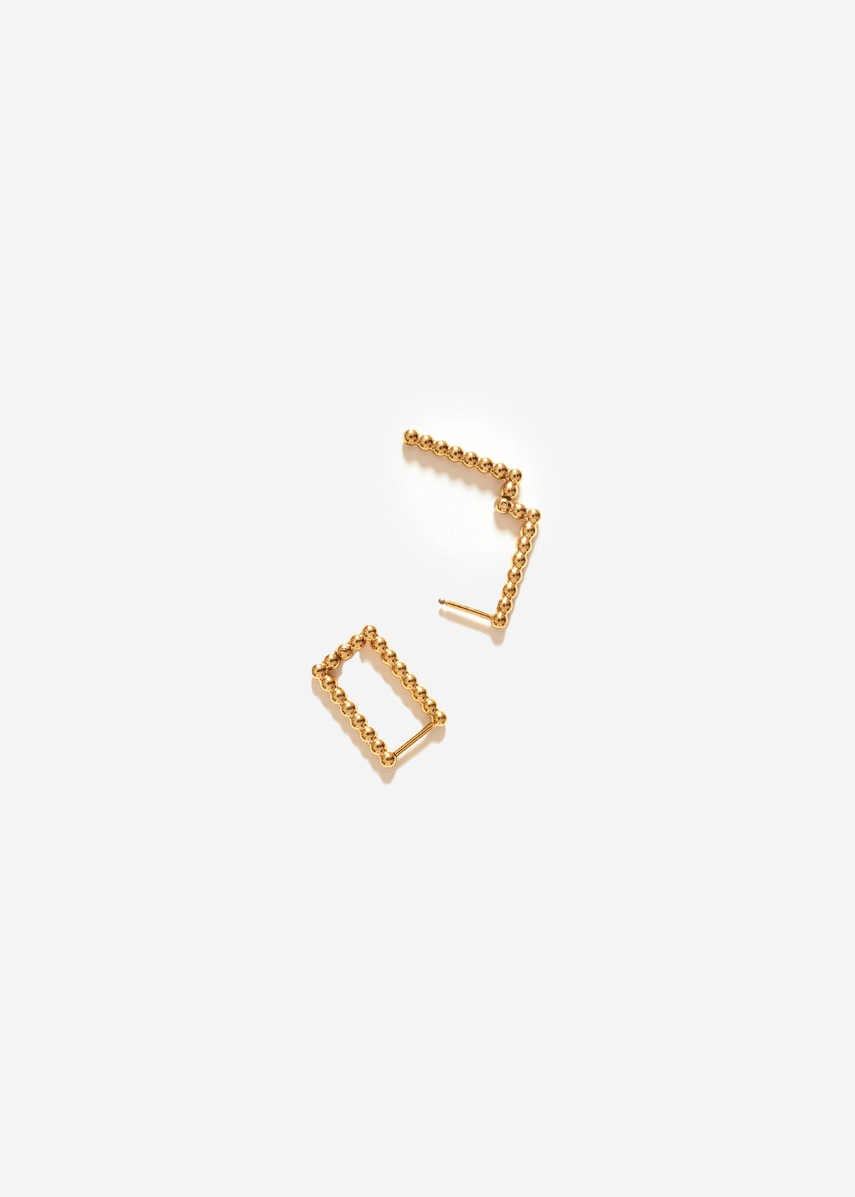 Ear connector with balls - gold
