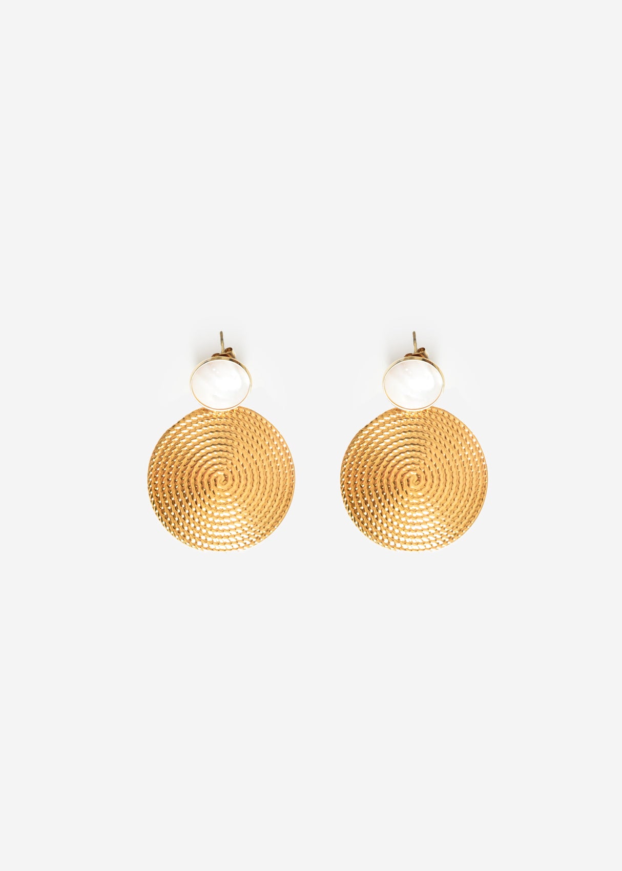 Ear connector with a round trailer - gold