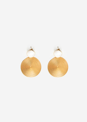 Ear connector with a round trailer - gold